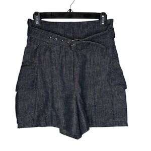 Derek Lam Denim Cargo Belted Shorts Size 4 Utility